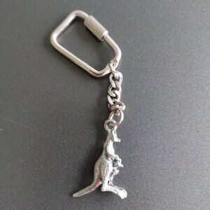 vintage Australian pewter kangaroo keychain/zipper pull